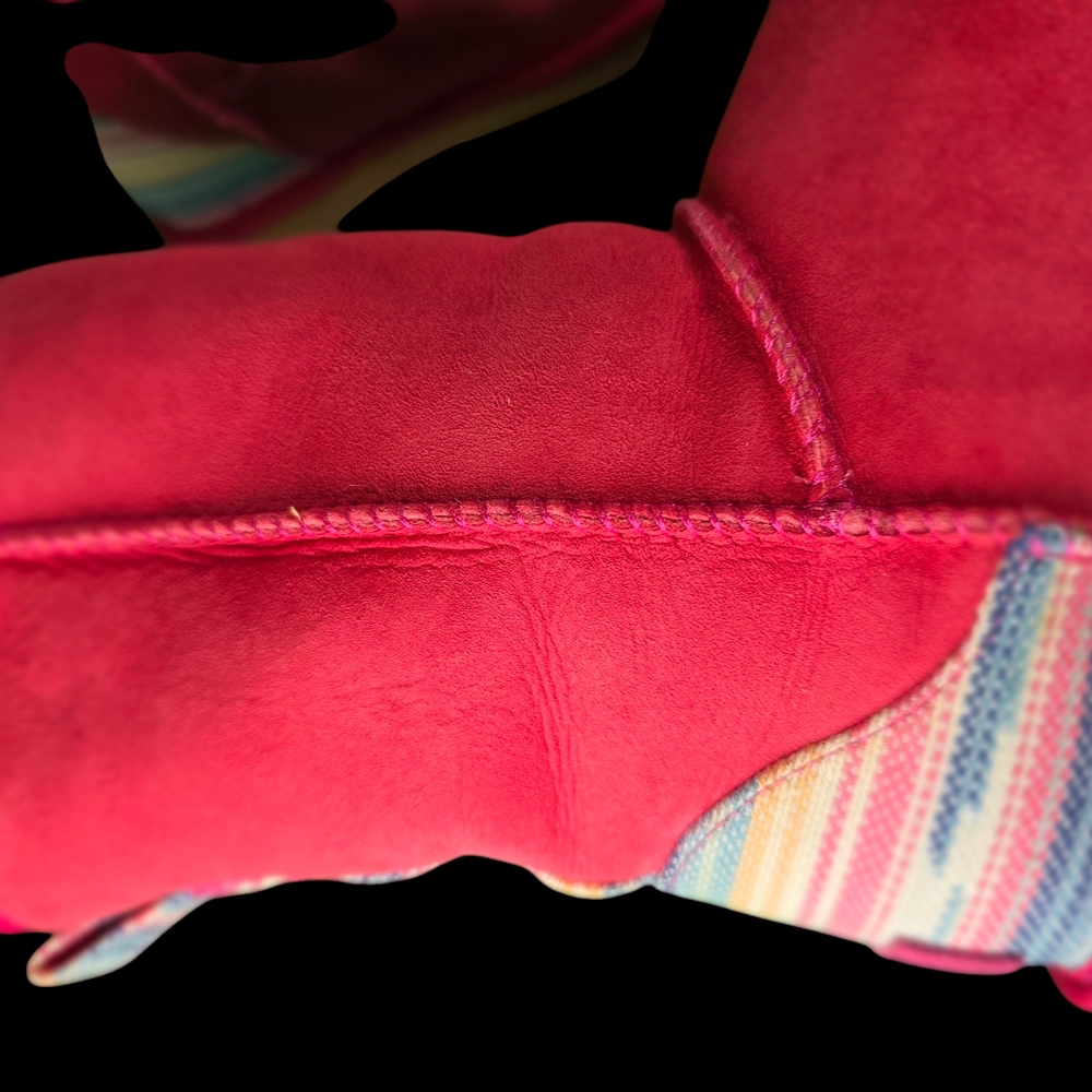UGG Pink and Rainbow Winter Boots - Picture 4 of 12